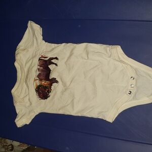 Western Buffalo Christmas Baby Bodysuit